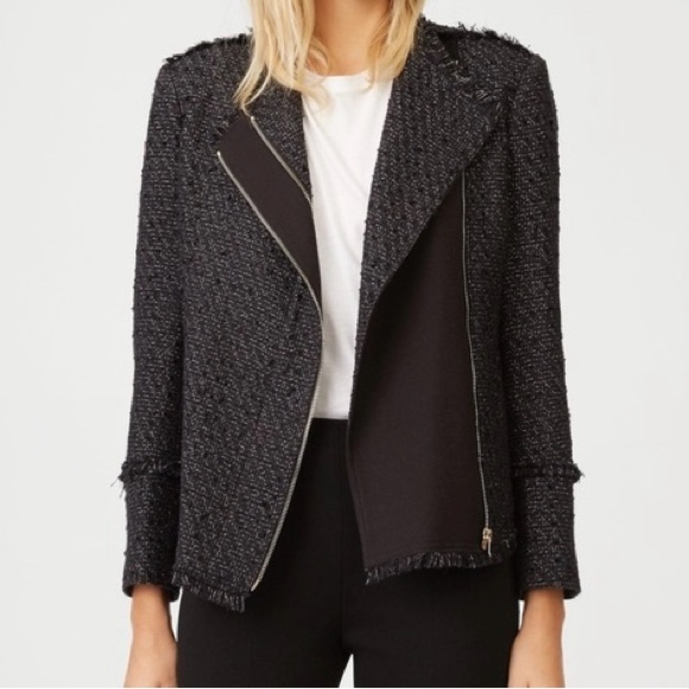 Club Monaco Jessomyn Women's Black Tweed Jacket